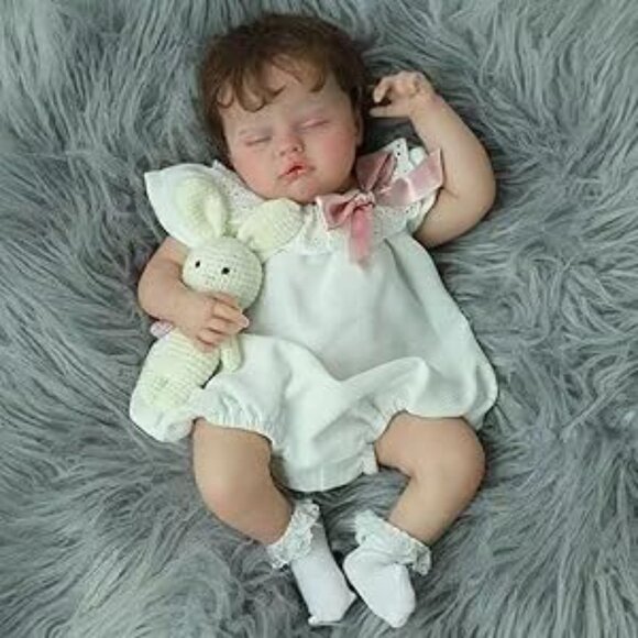 🆕20Inch Full Body Silicone Not Vinyl Reborn Baby Dolls Realistic Quinbee Girl - Picture 1 of 11